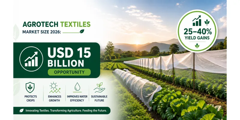 Agrotech Textiles Market Size 2026: USD 15 Billion Opportunity with 25–40% Yield Gains 